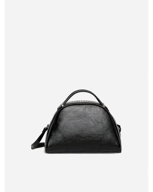 ARKET Gray Umhängetasche Aus Lackleder