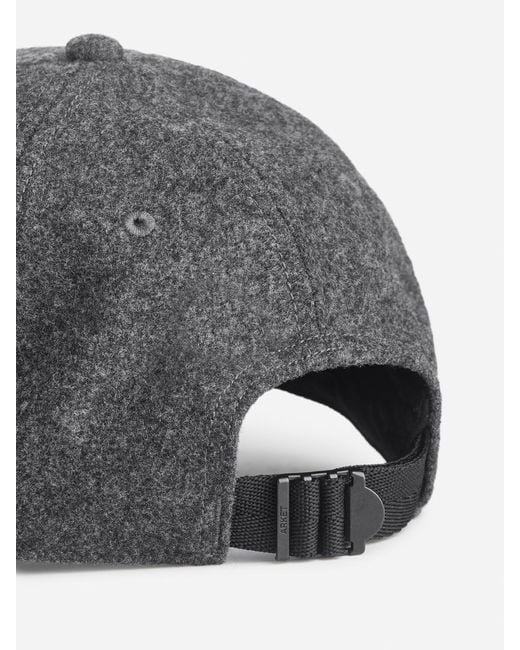 ARKET Gray Wool Felt Cap for men