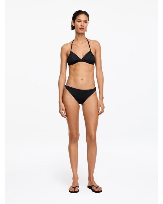 ARKET White Gathered Triangle Bikini Top