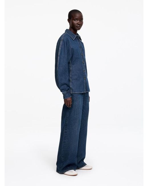 ARKET Blue Sculpted Denim Shirt