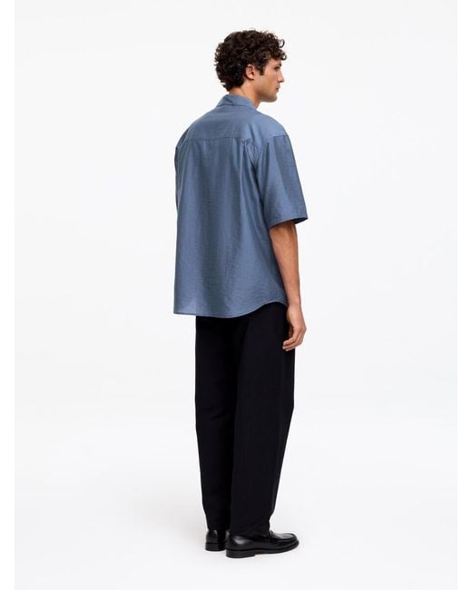 ARKET Blue Oversized Resort Shirt for men