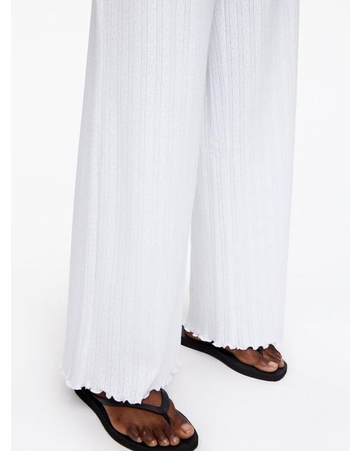 ARKET White Pointelle-Knitted Trousers