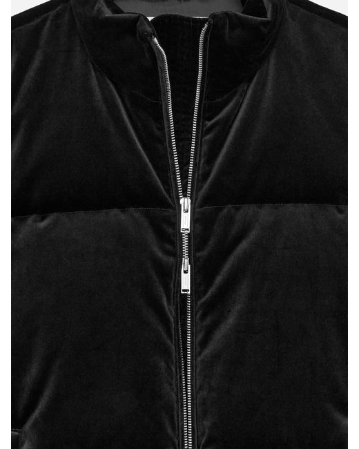 ARKET Black Velvet Puffer Jacket