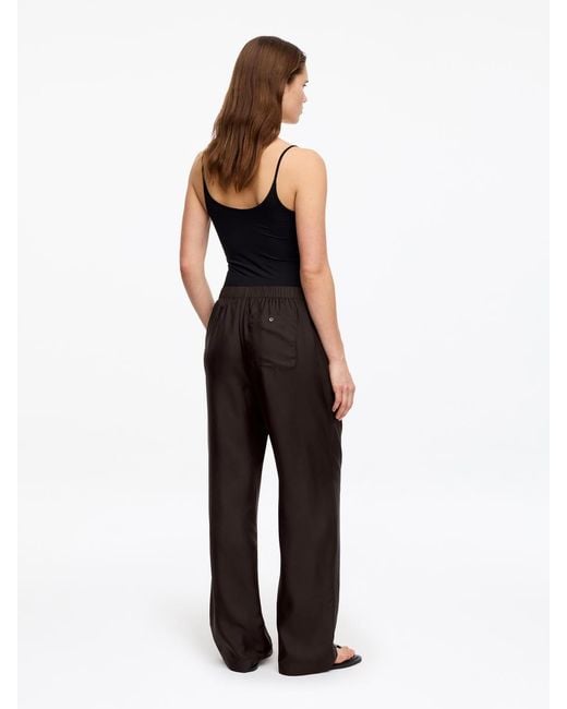 ARKET Blue Silk Twill Trousers