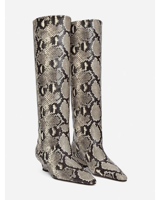 ARKET Black Wedge-Heel Leather Boots