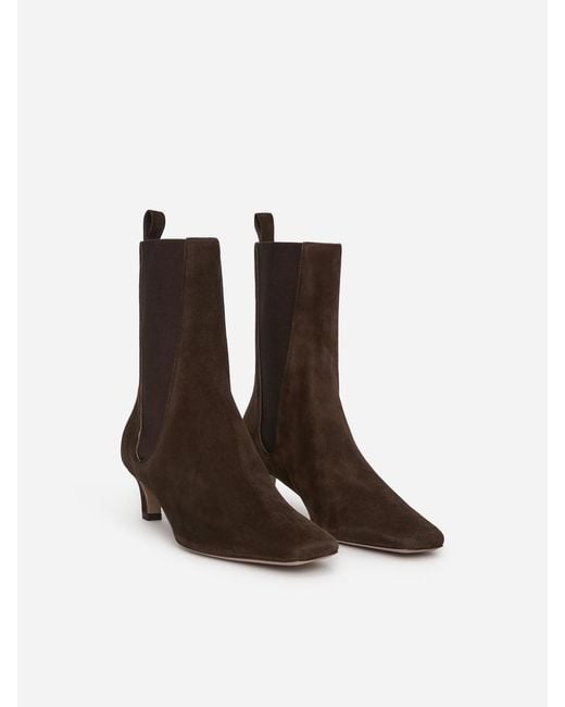 ARKET White Suede Ankle Boots