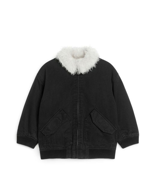 ARKET Black Wool Collar Jacket
