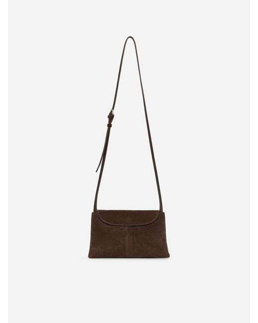 ARKET White Split Suede Crossbody Bag