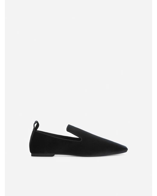 ARKET Black Indoor Velvet Loafers