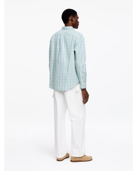 ARKET Blue Relaxed Cotton Linen Shirt for men