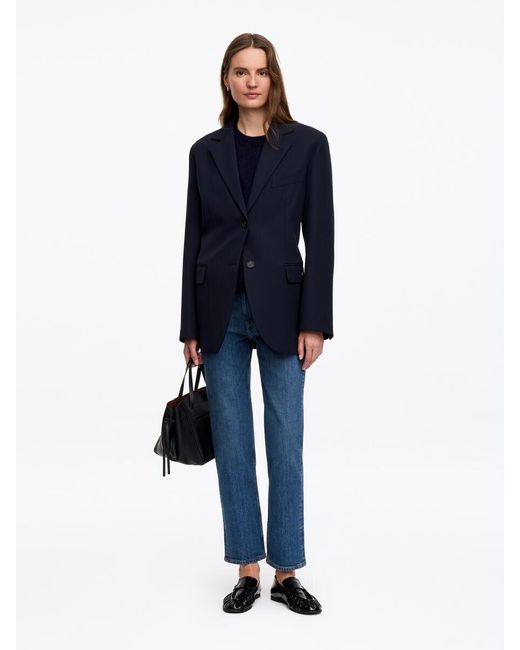 ARKET Blue Jade Cropped Slim Jeans