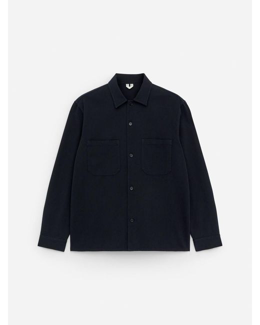 ARKET Blue Cotton Twill Overshirt for men