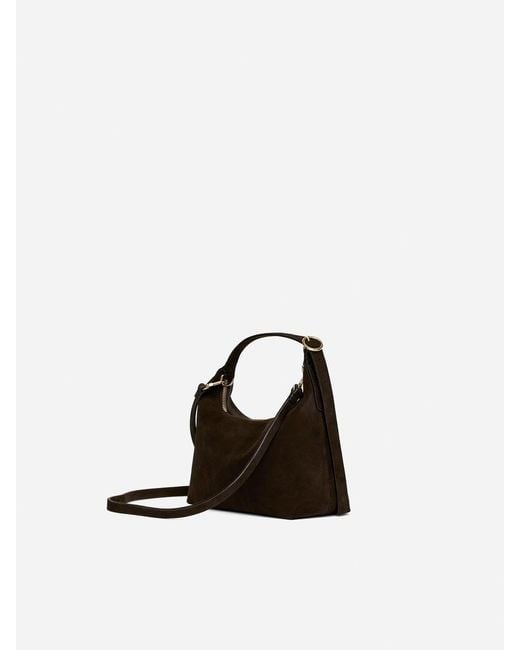 ARKET Black Split Suede Bag