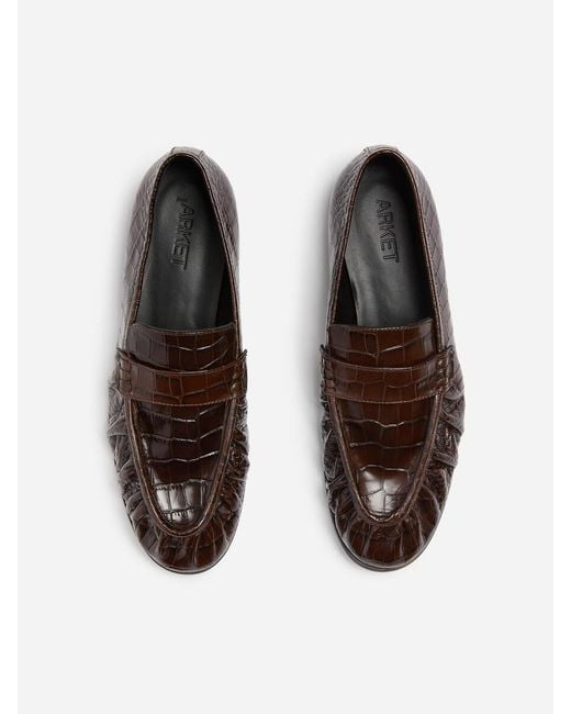 ARKET White Soft Leather Loafers