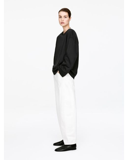 ARKET Black Relaxed Long-Sleeve T-Shirt
