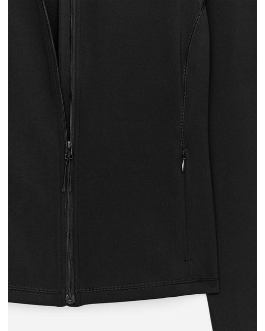 ARKET Black Soft Zip-Up Training Jacket