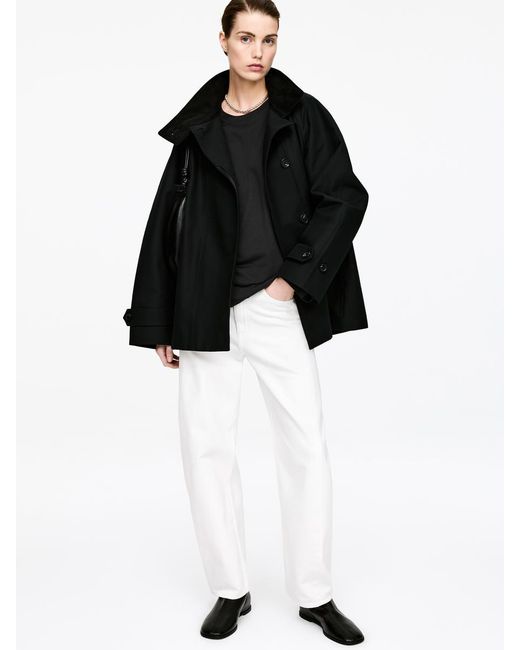 ARKET Black Relaxed Long-Sleeve T-Shirt
