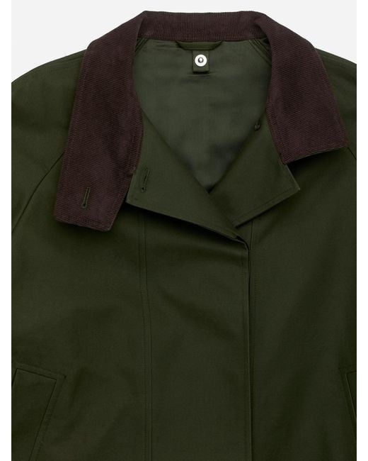 ARKET Green 2-In-1 Long Cotton Coat