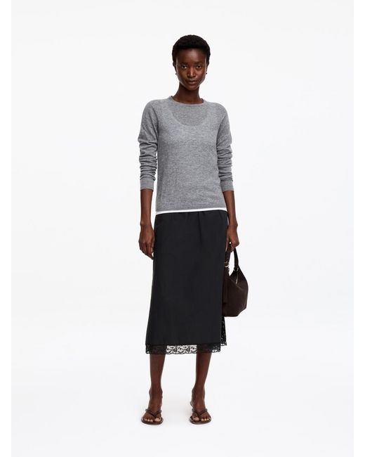 ARKET White Lace Edge Skirt
