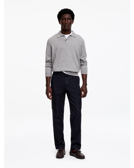 ARKET Gray Regular Cotton Linen Slacks for men