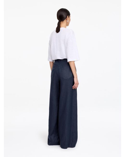 ARKET Blue Five-Pocket Linen Trousers