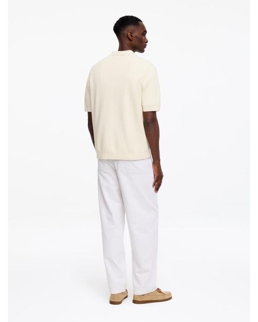 ARKET White Textured Polo Shirt for men