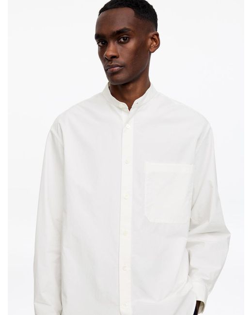 ARKET White Band-Collar Poplin Shirt for men