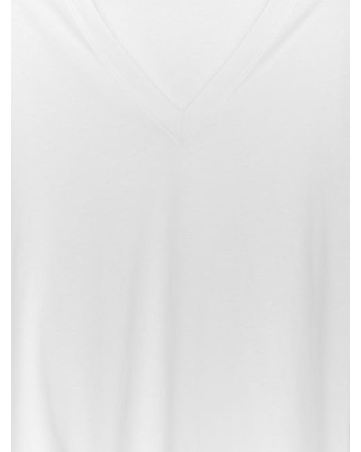 ARKET White Relaxed V-Neck T-Shirt