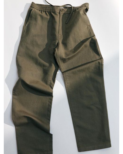 ARKET Blue Linen Blend Trousers for men