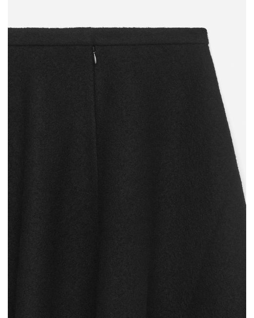 ARKET Black Full Circle Wool Skirt