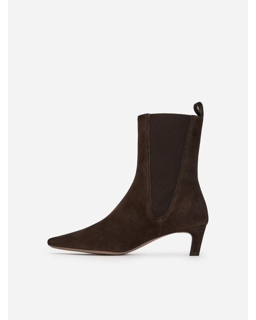 ARKET White Suede Ankle Boots