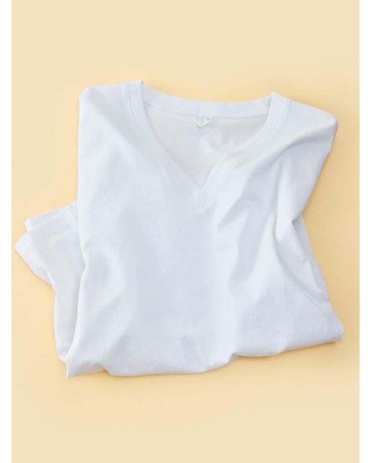 ARKET White Relaxed V-Neck T-Shirt