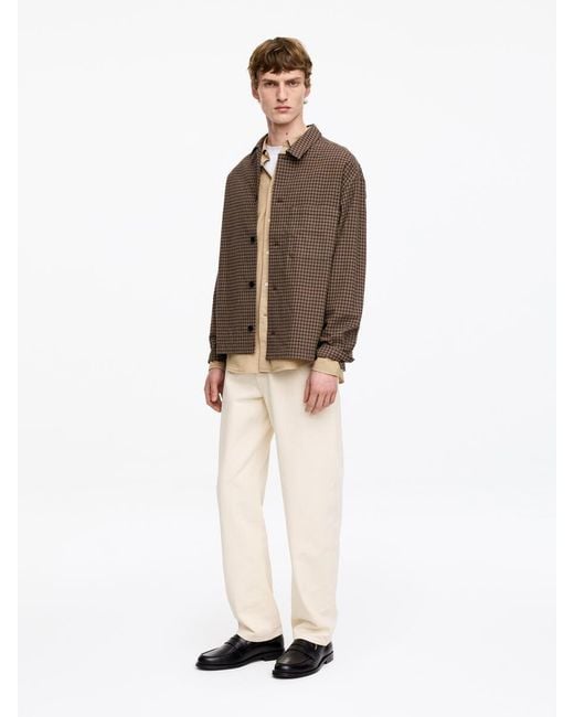 ARKET Brown Relaxed Seersucker Shirt for men