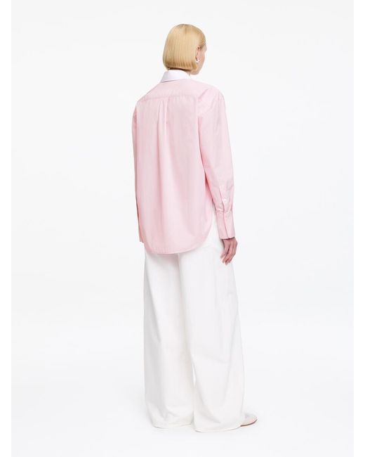 ARKET Pink Relaxed-Fit Poplin Shirt