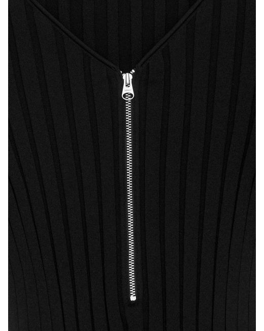 ARKET Black Half-Zip Rib Jumper