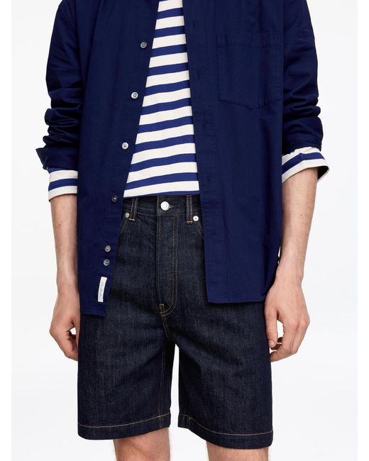 ARKET Blue Relaxed Denim Shorts for men
