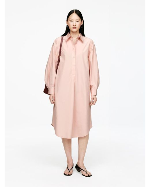 ARKET Pink Oversize Shirt Dress