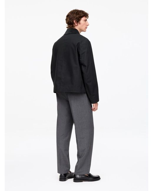 ARKET Black Short Waxed Jacket for men