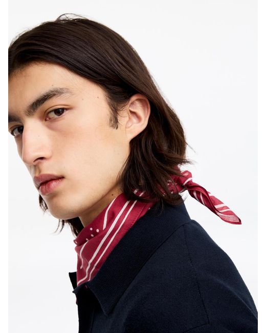 ARKET Blue Cotton Bandana for men