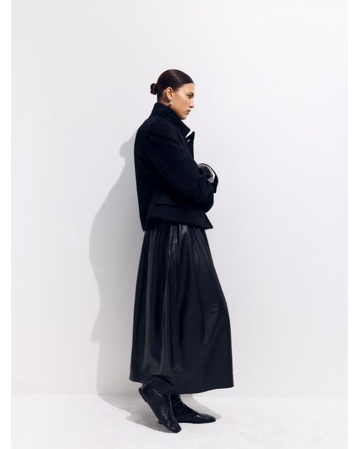 ARKET Black Wool-Alpaca Blend Jacket