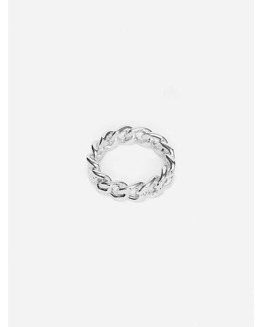ARKET White Sterling Chain Ring for men
