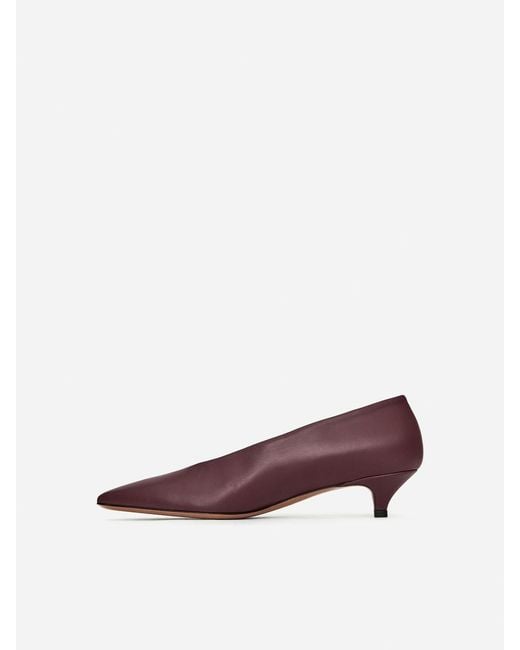 ARKET Purple Leather Pumps