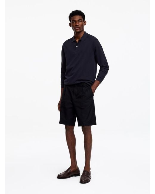 ARKET Blue Cotton Piqué Polo Shirt for men
