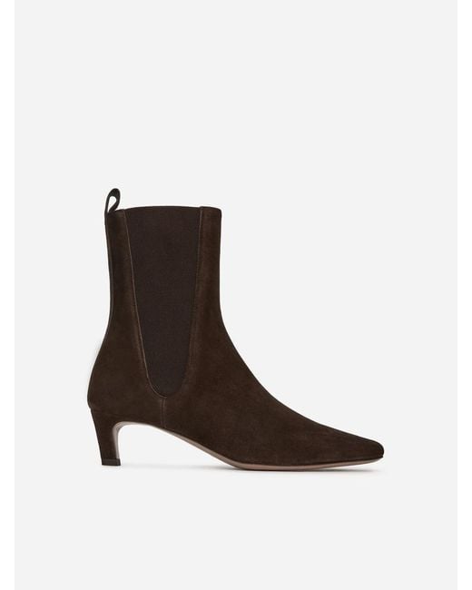ARKET White Suede Ankle Boots