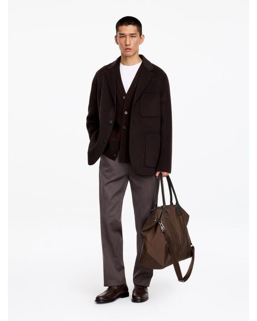 ARKET Black 36-Hour Leather-Detailed Tote for men
