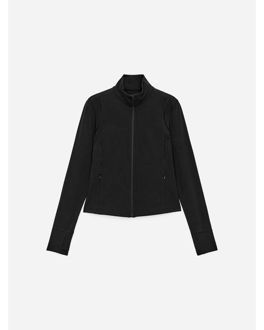 ARKET Black Soft Zip-Up Training Jacket