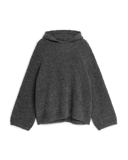 ARKET Gray Hooded Wool Jumper