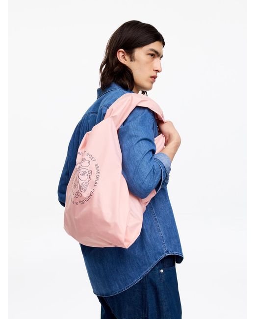 ARKET Blue Café Packable Tote for men