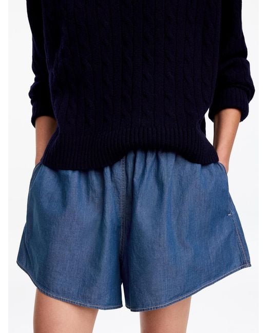 ARKET Blue Denim Pull-On Shorts