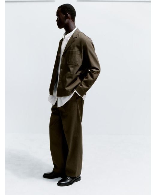 ARKET White Band-Collar Poplin Shirt for men